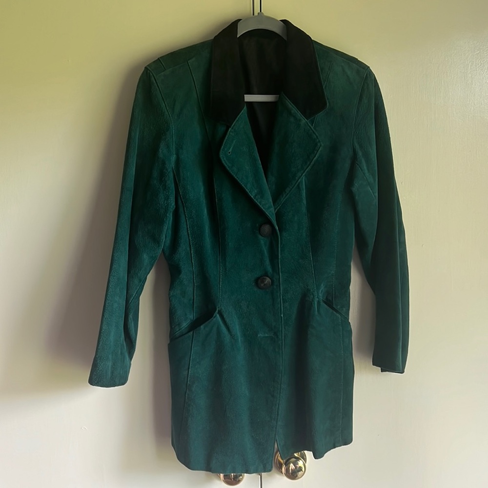 VTG Emerald and Onyx Suede Jacket